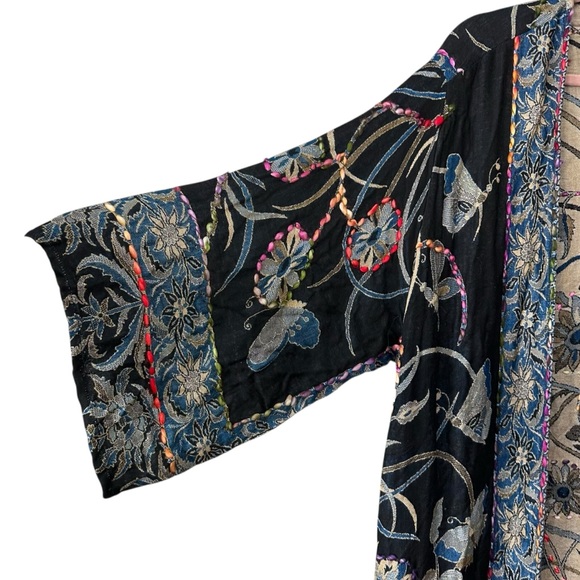 Ayka Ciara Thick Stitch Floral Embroidered Duster One Size - Picture 6 of 11